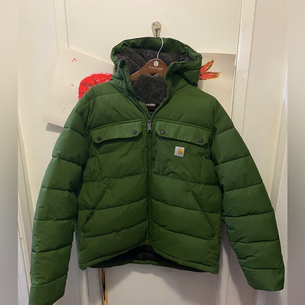 Carhartt mens Forest Green Puffer Coat